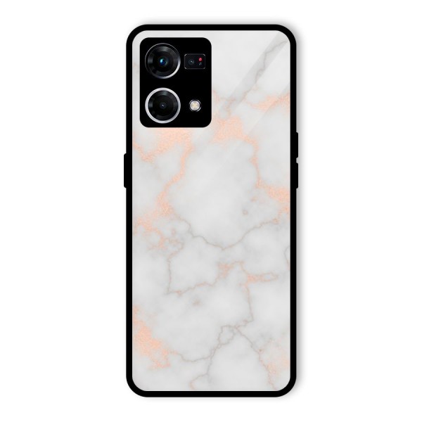 RoseGold Marble Glass Back Case for Oppo F21s Pro 4G