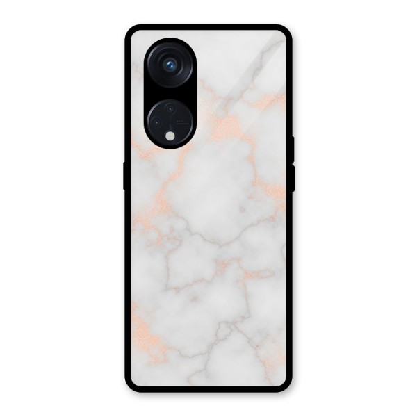 RoseGold Marble Glass Back Case for Reno8 T 5G