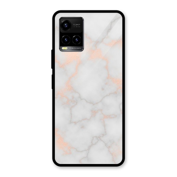 RoseGold Marble Glass Back Case for Vivo Y21 2021