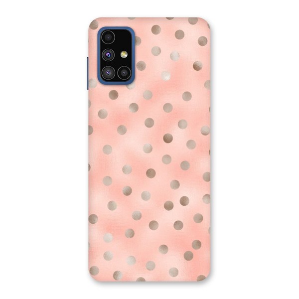 RoseGold Polka Dots Back Case for Galaxy M51