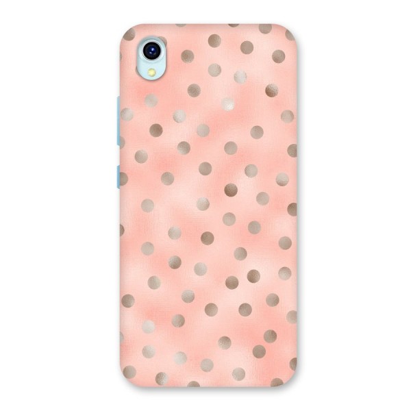 RoseGold Polka Dots Back Case for Vivo Y1s