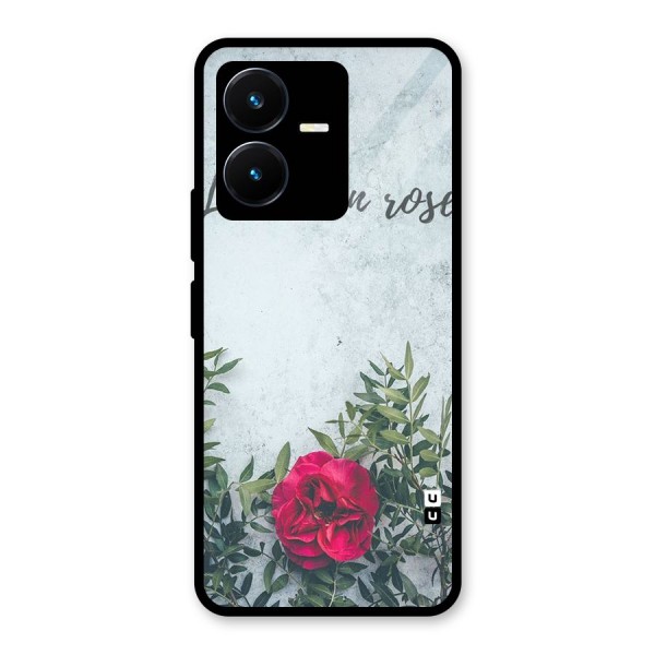 Rose Life Glass Back Case for Vivo Y22