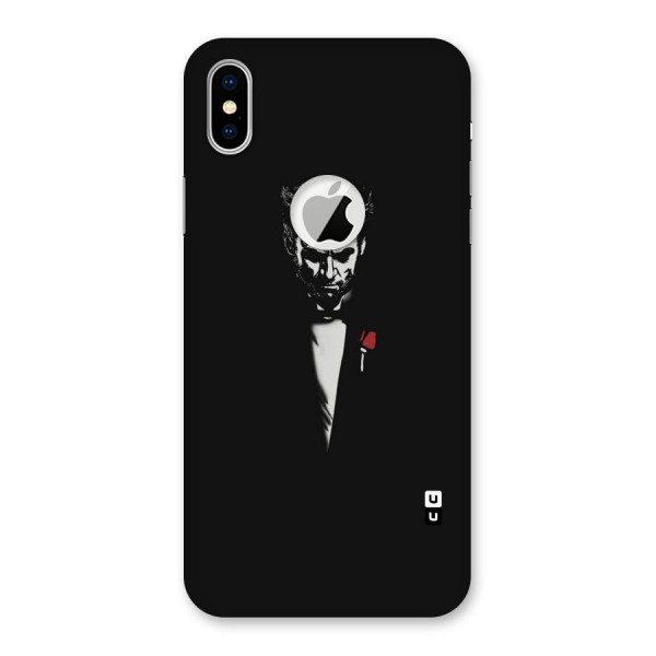 Rose Man Back Case for iPhone XS Logo Cut