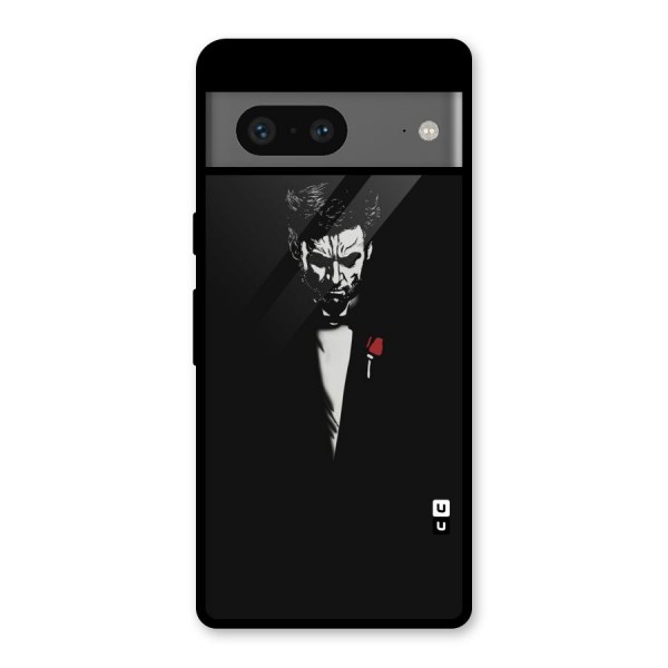 Rose Man Glass Back Case for Google Pixel 7