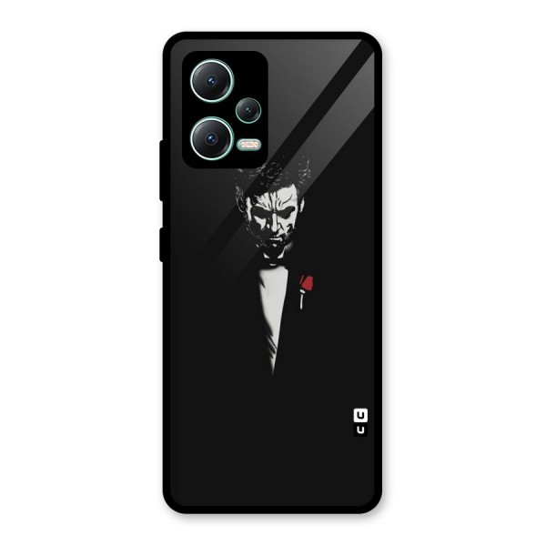 Rose Man Glass Back Case for Redmi Note 12 5G