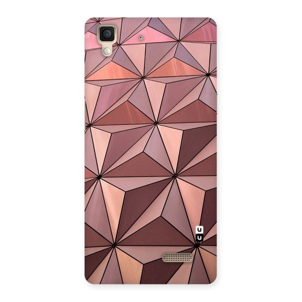 Rosegold Abstract Shapes Back Case for Oppo R7