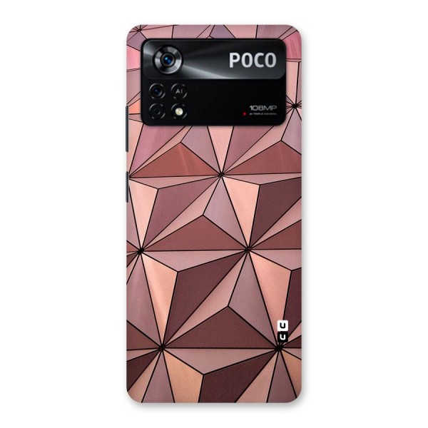 Rosegold Abstract Shapes Back Case for Poco X4 Pro 5G