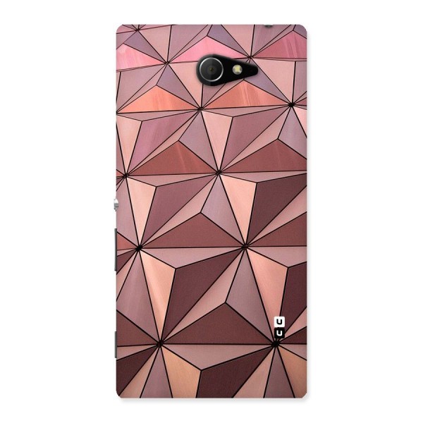 Rosegold Abstract Shapes Back Case for Sony Xperia M2