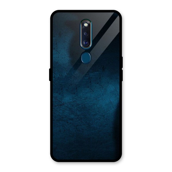 Royal Blue Glass Back Case for Oppo F11 Pro