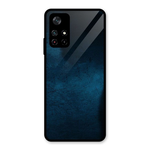 Royal Blue Glass Back Case for Poco M4 Pro 5G