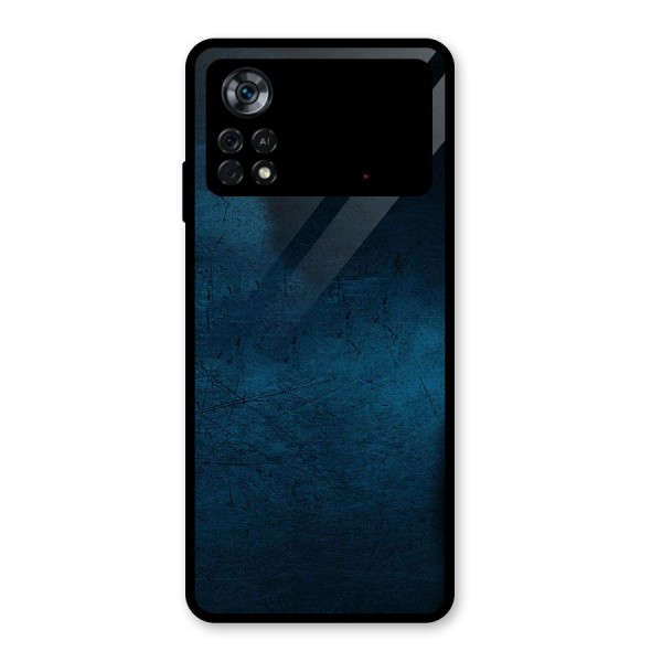 Royal Blue Glass Back Case for Poco X4 Pro 5G