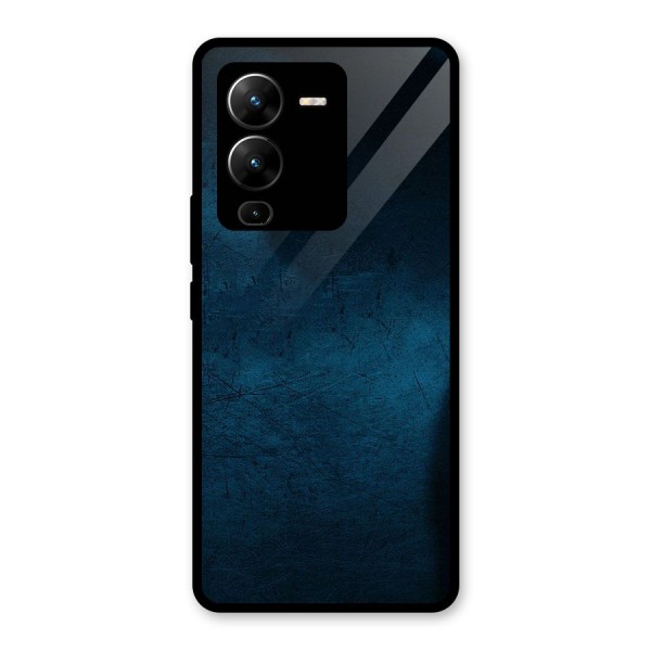 Royal Blue Glass Back Case for Vivo V25 Pro