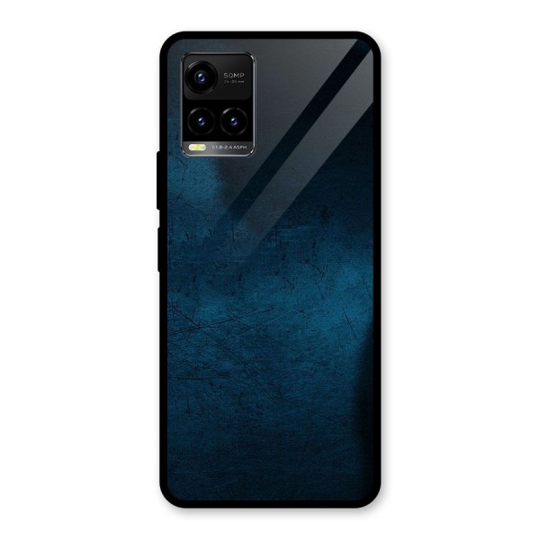 Royal Blue Glass Back Case for Vivo Y21 2021