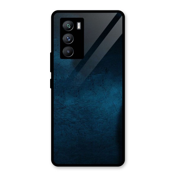 Royal Blue Glass Back Case for Vivo iQOO 9 SE