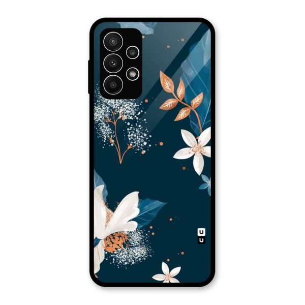 Royal Floral Glass Back Case for Galaxy A23