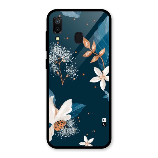 Royal Floral Glass Back Case for Galaxy A30