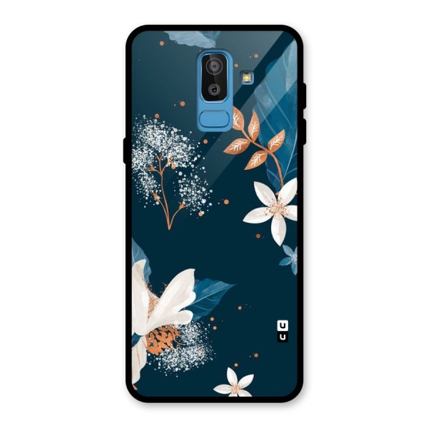 Royal Floral Glass Back Case for Galaxy J8