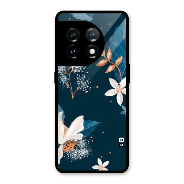 Royal Floral Glass Back Case for OnePlus 11