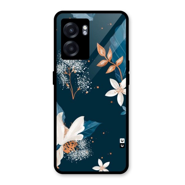 Royal Floral Glass Back Case for Oppo K10 (5G)