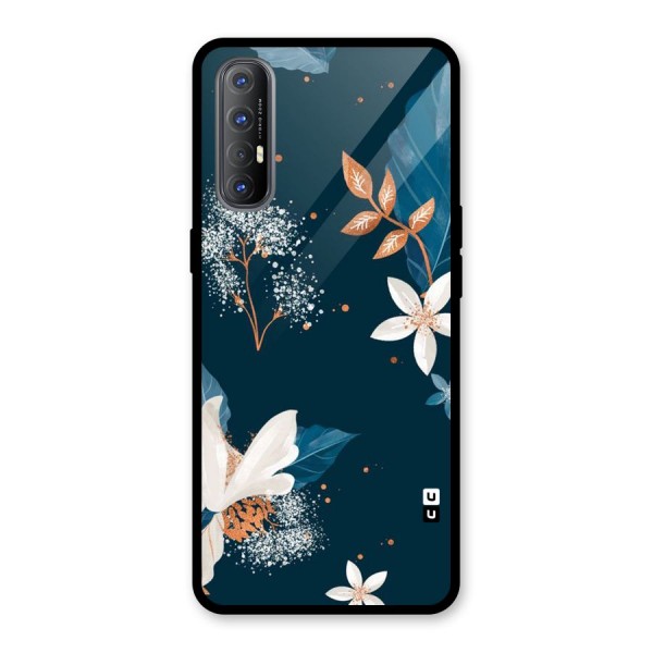 Royal Floral Glass Back Case for Oppo Reno3 Pro