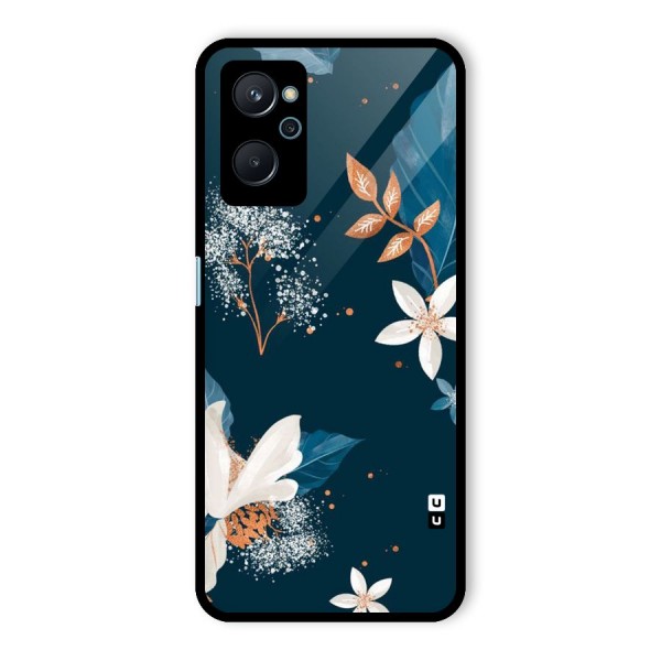 Royal Floral Glass Back Case for Realme 9i