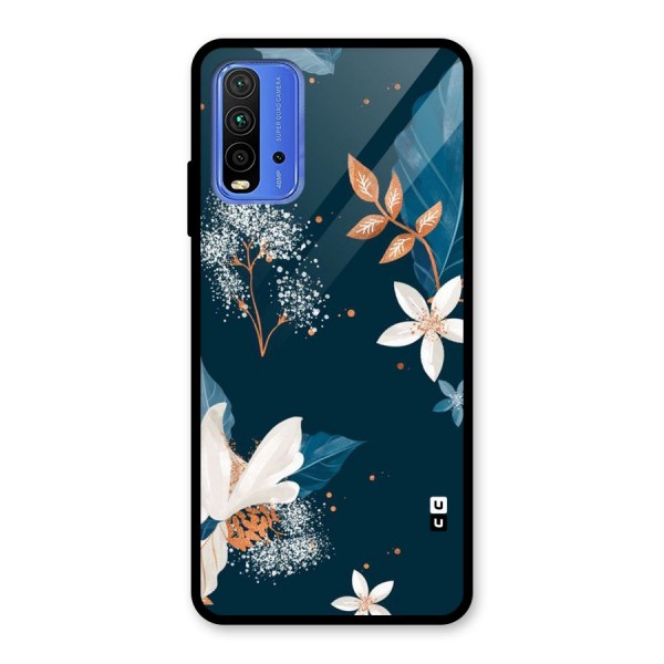 Royal Floral Glass Back Case for Redmi 9 Power