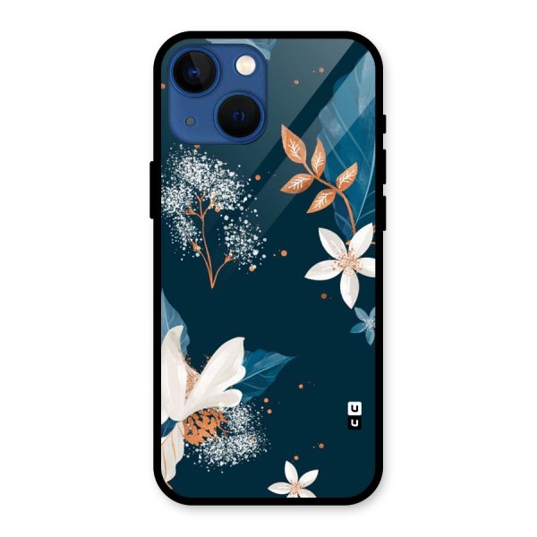 Royal Floral Glass Back Case for iPhone 13 Mini