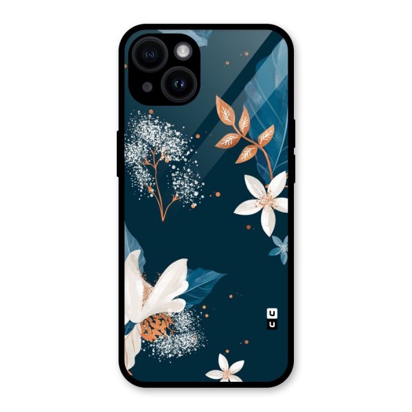 Royal Floral Glass Back Case for iPhone 14