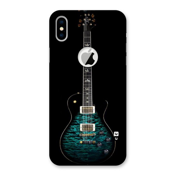 Royal Green Guitar Back Case for iPhone XS Logo Cut