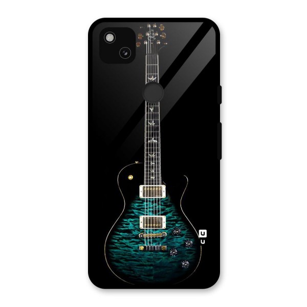 Royal Green Guitar Glass Back Case for Google Pixel 4a