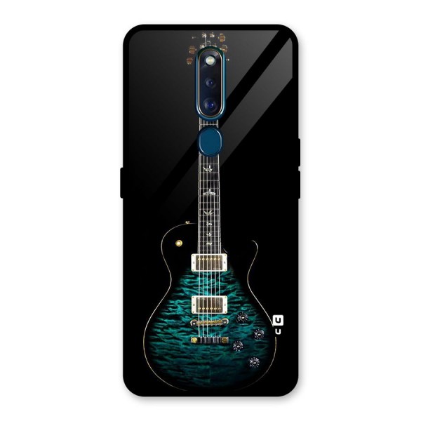 Royal Green Guitar Glass Back Case for Oppo F11 Pro