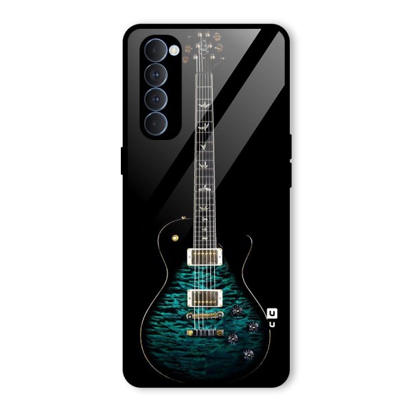 Royal Green Guitar Glass Back Case for Oppo Reno4 Pro