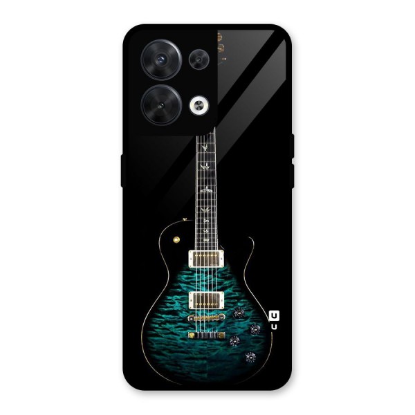 Royal Green Guitar Glass Back Case for Oppo Reno8 5G