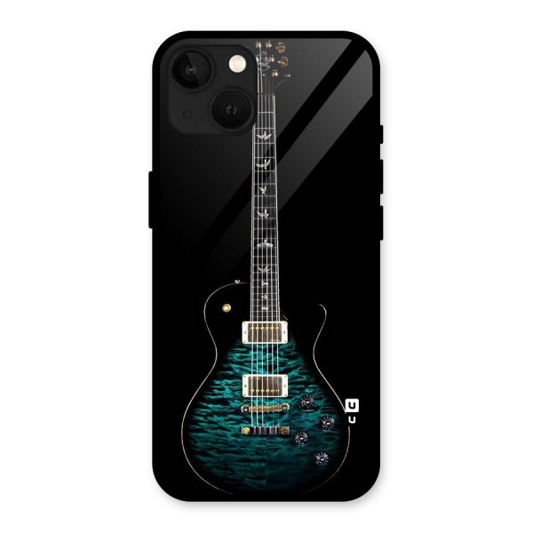 Royal Green Guitar Glass Back Case for iPhone 13