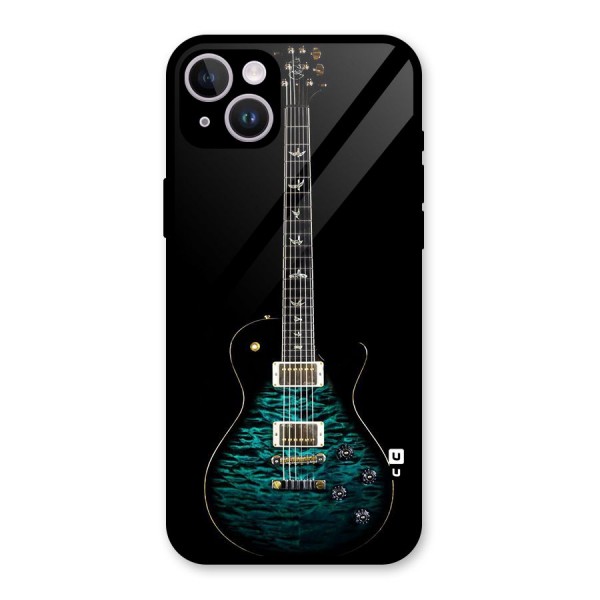 Royal Green Guitar Glass Back Case for iPhone 14 Plus