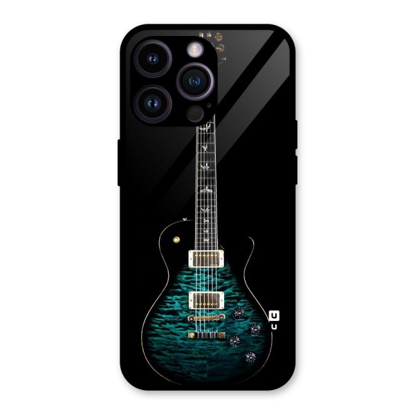 Royal Green Guitar Glass Back Case for iPhone 14 Pro Max