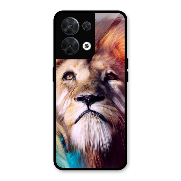 Royal Lion Glass Back Case for Oppo Reno8 5G