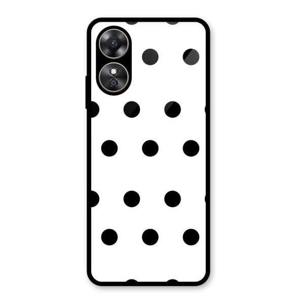 Royal Polka Dots Glass Back Case for Oppo A17