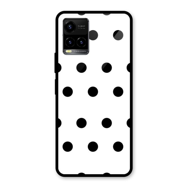 Royal Polka Dots Glass Back Case for Vivo Y21 2021