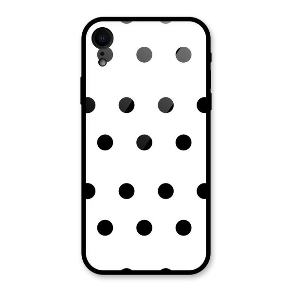 Royal Polka Dots Glass Back Case for XR