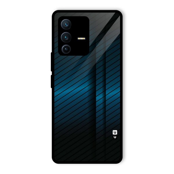 Royal Shade Blue Glass Back Case for Vivo V23 Pro