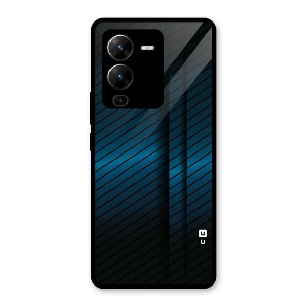 Royal Shade Blue Glass Back Case for Vivo V25 Pro