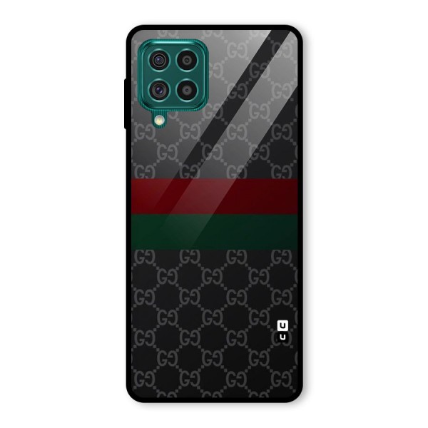 Royal Stripes Design Glass Back Case for Galaxy F62