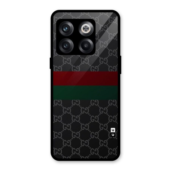 Royal Stripes Design Glass Back Case for OnePlus 10T