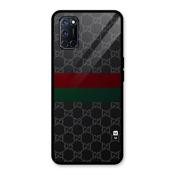 Royal Stripes Design Glass Back Case for Oppo A52