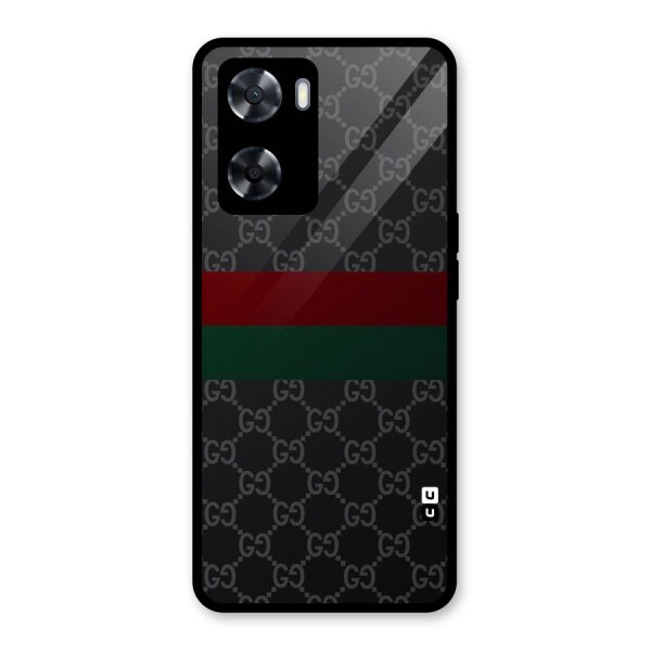 Royal Stripes Design Glass Back Case for Oppo A57 2022