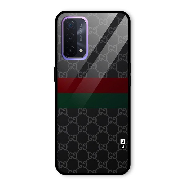 Royal Stripes Design Glass Back Case for Oppo A74 5G