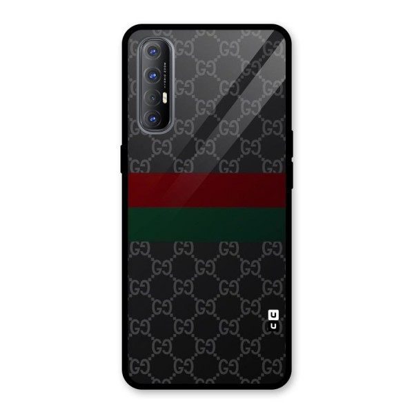 Royal Stripes Design Glass Back Case for Oppo Reno3 Pro