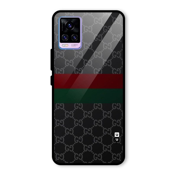 Royal Stripes Design Glass Back Case for Vivo V20 Pro