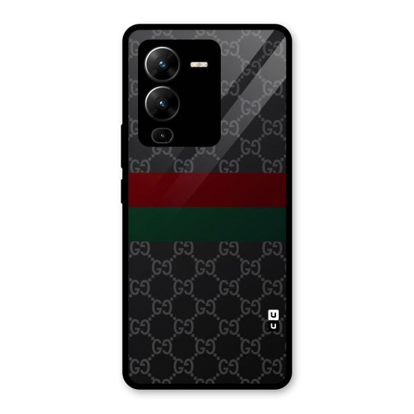 Royal Stripes Design Glass Back Case for Vivo V25 Pro